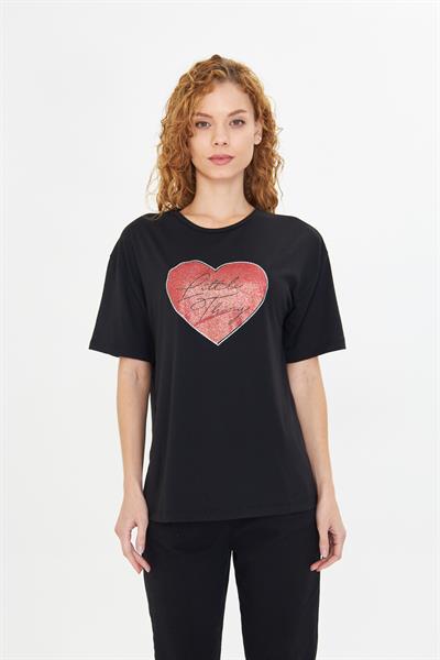 Kalp Baskılı T-Shirt