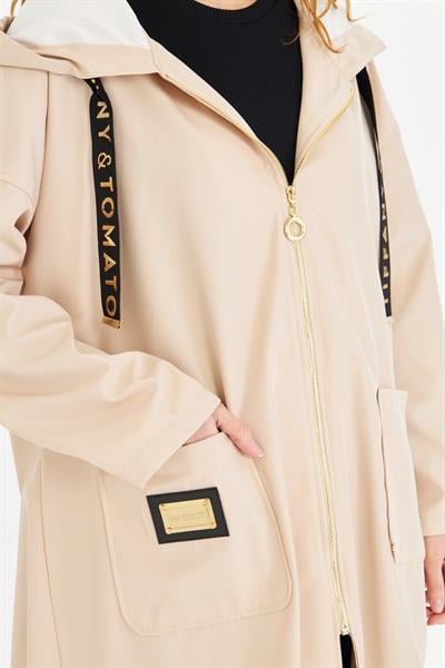 Kapüşonlu Suya Dayanıklı Trençkot 