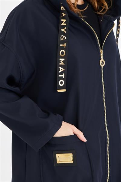 Kapüşonlu Suya Dayanıklı Trençkot 