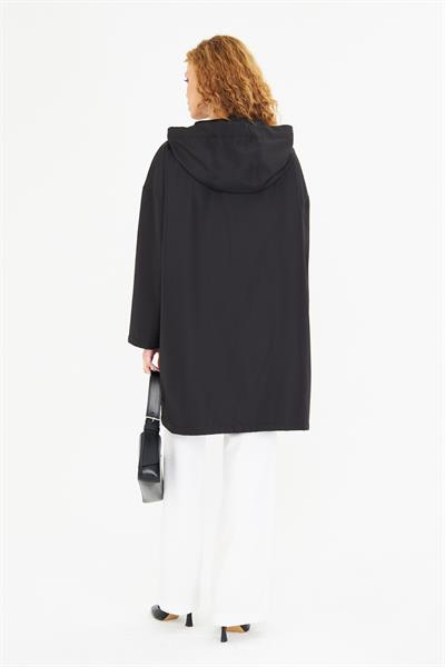Kapüşonlu Suya Dayanıklı Trençkot 