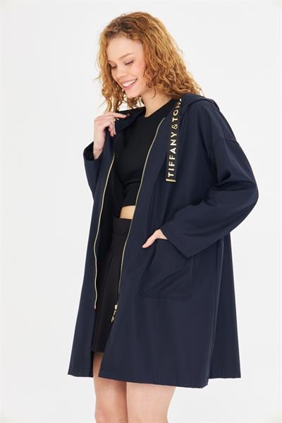 Kapüşonlu Suya Dayanıklı Trençkot 