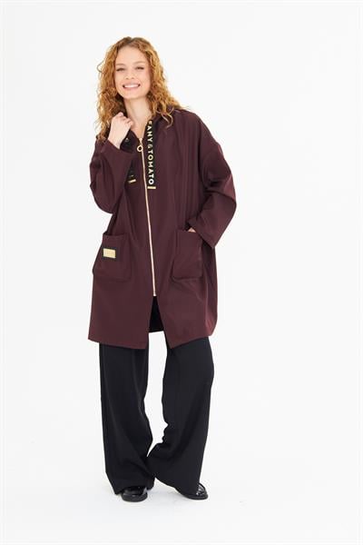 Kapüşonlu Suya Dayanıklı Trençkot 