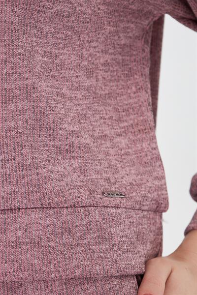 Kapüşonlu Triko Sweatshirt 