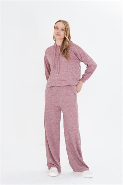 Kapüşonlu Triko Sweatshirt 