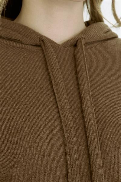 Kapüşonlu Triko Sweatshirt 