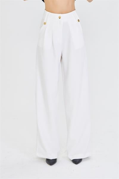 Kemeri Düğme Detaylı Atlas Pantolon 