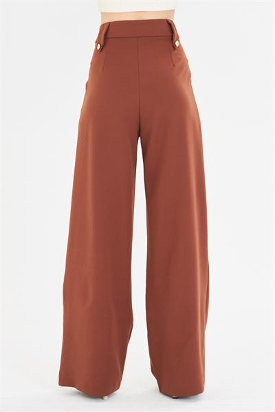 Kemeri Düğme Detaylı Atlas Pantolon 