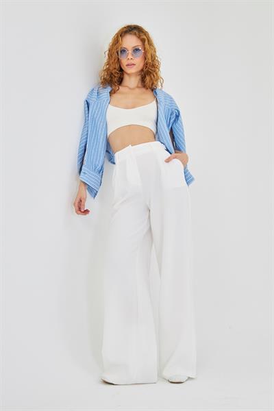 Kemeri Tokalı Atlas Pantolon 