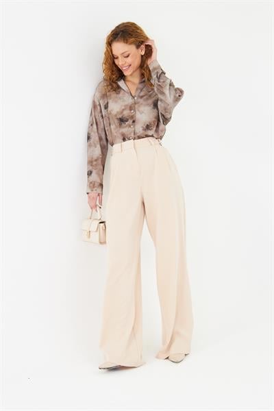 Kemeri Tokalı Atlas Pantolon 