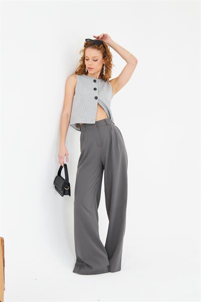 Kemeri Tokalı Atlas Pantolon 