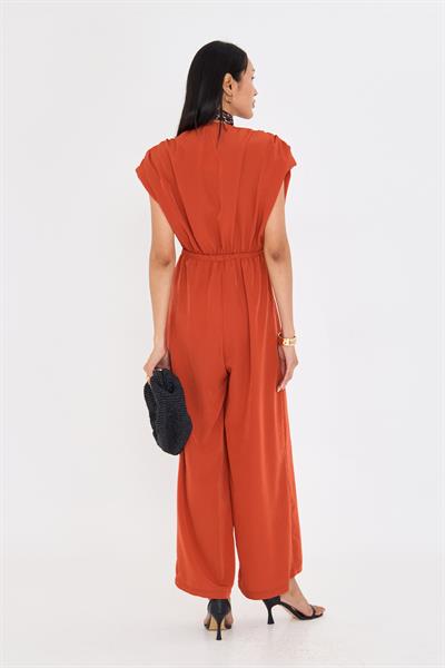 Kruvaze Yaka Sıfır Kol Tulum