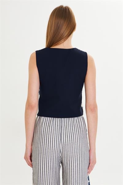 Nakışlı Poliviskon Yelek 