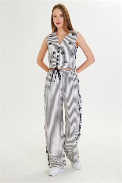 Nakışlı Poliviskon Yelek 