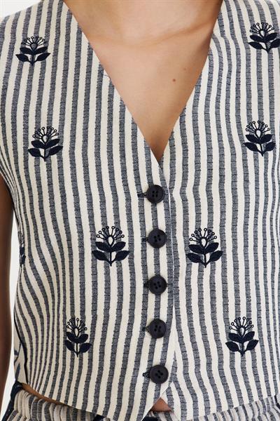 Nakışlı Poliviskon Yelek 