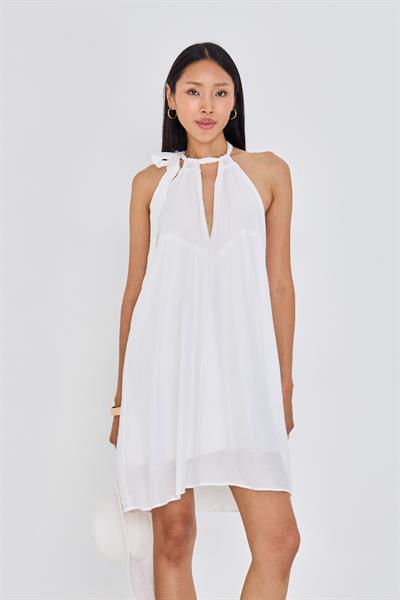 Önü Bağlamalı Sıfır Kol Elbise