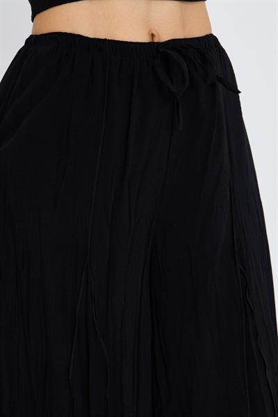 Parçalı Bağcıklı İnce Pantolon