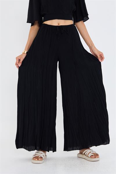 Parçalı Bağcıklı İnce Pantolon