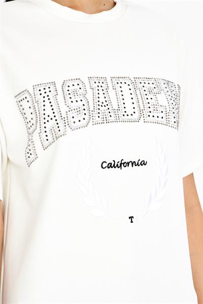 Pasadena Taşlı Nakışlı Bambu T-Shirt