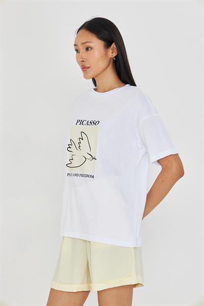 Picasso Baskılı Süprem T-Shirt 