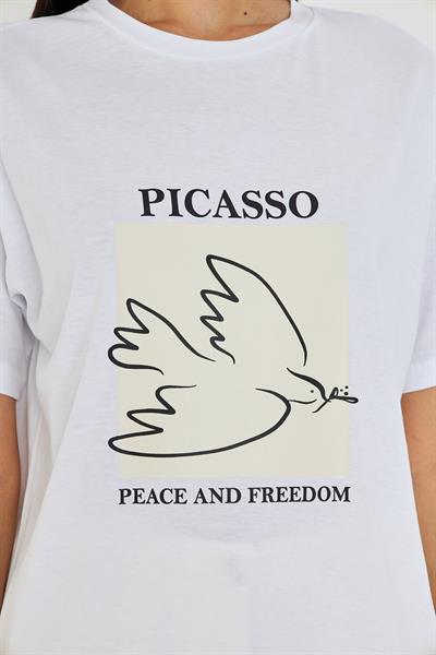 Picasso Baskılı Süprem T-Shirt 