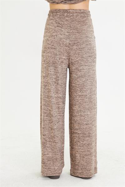 Pileli Beli Lastikli Triko Pantolon 