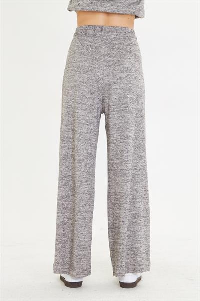 Pileli Beli Lastikli Triko Pantolon 