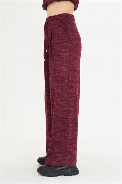 Pileli Beli Lastikli Triko Pantolon 