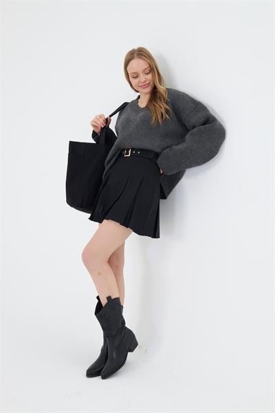 Pileli Poliviskon Etek 