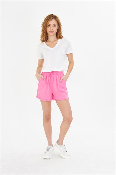 Püsküllü Gabardin Şort 