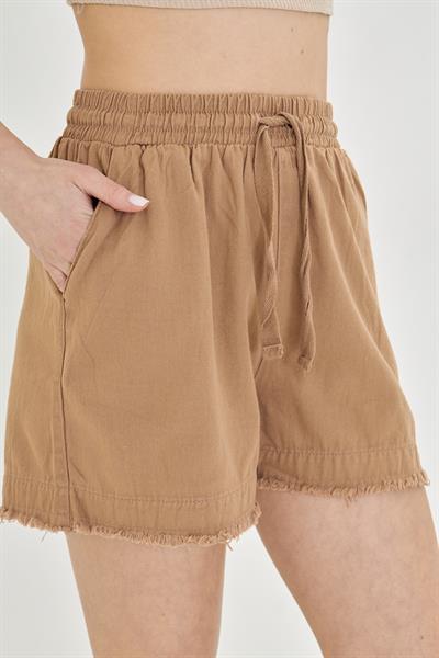 Püsküllü Gabardin Şort 