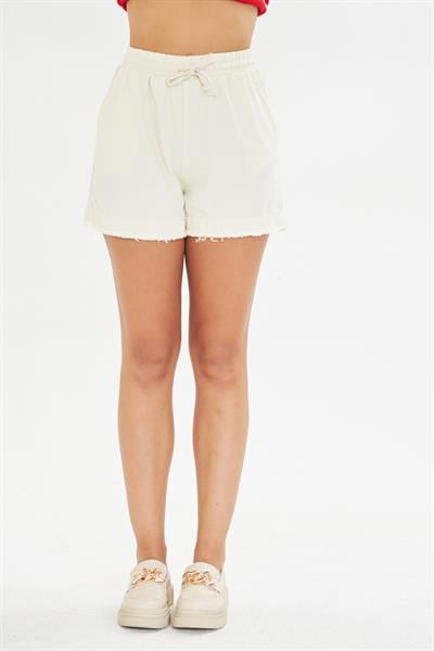 Püsküllü Gabardin Şort 