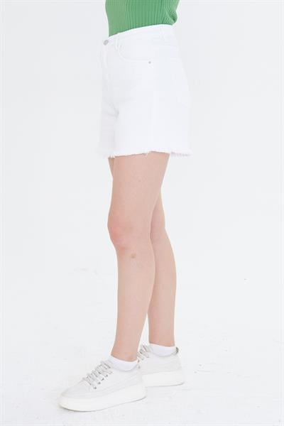 Püsküllü Gabardin Şort 