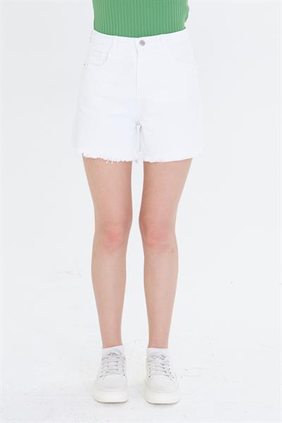 Püsküllü Gabardin Şort 