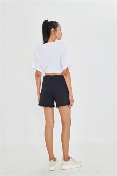 Püsküllü Gabardin Şort