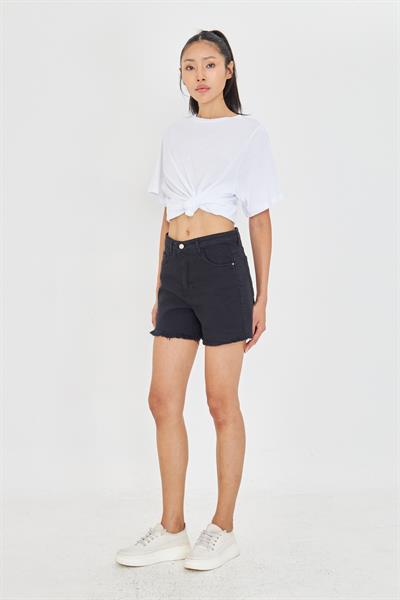 Püsküllü Gabardin Şort