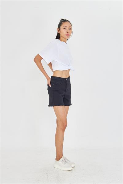 Püsküllü Gabardin Şort