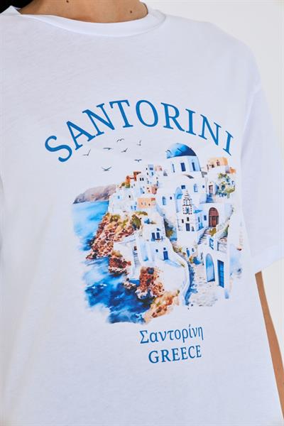 Santorini Baskılı Süprem T-shirt