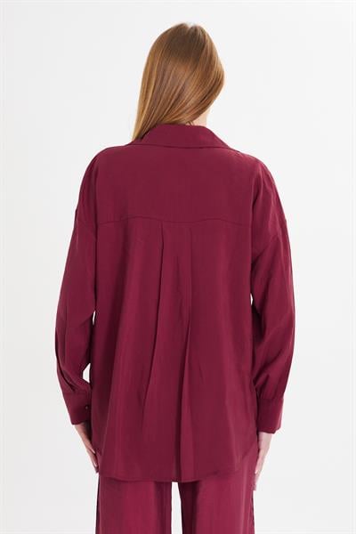 Şerit Detaylı Modal Gömlek 