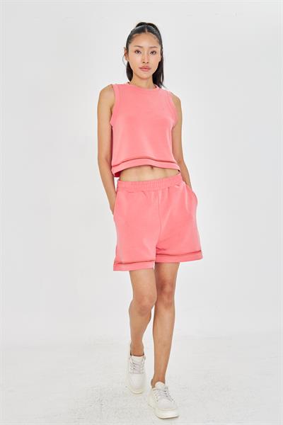 Şerit Detaylı Modal Şort