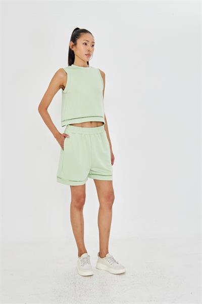 Şerit Detaylı Modal Şort