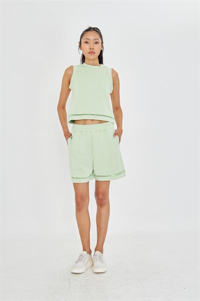 Şerit Detaylı Modal Şort