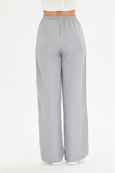 Şeritli Bol Paça Pantolon 