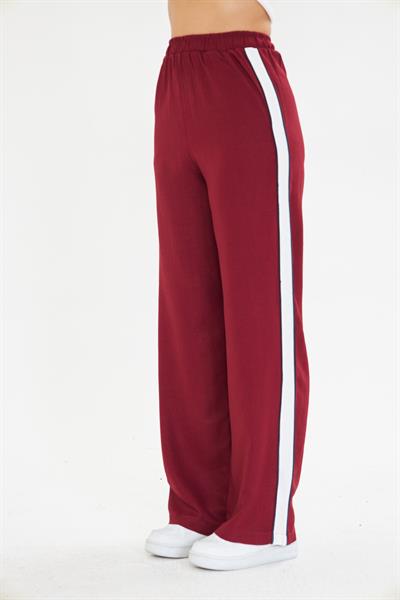 Şeritli Bol Paça Pantolon 