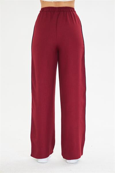 Şeritli Bol Paça Pantolon 