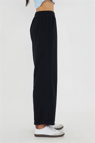 Şeritli Bol Paça Pantolon