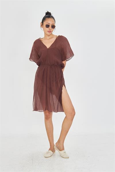 Sıfır Kol Kırışık Kimono