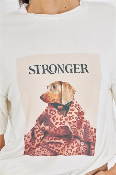 Stronger  Baskılı T-Shirt