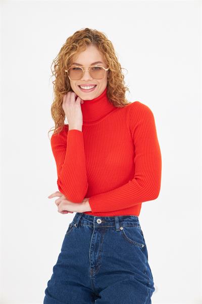 Tam Balıkçı Yaka Kazak 