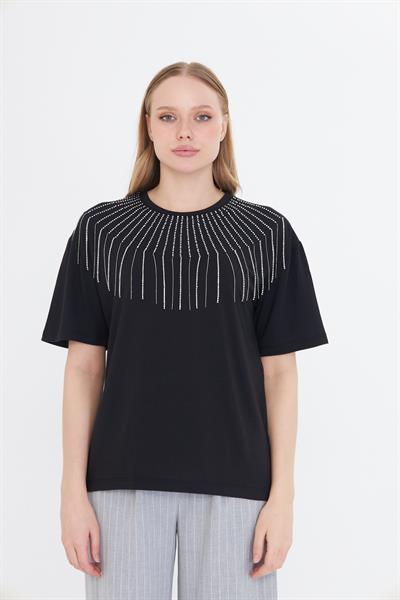 Taş İşlemeli T-Shirt