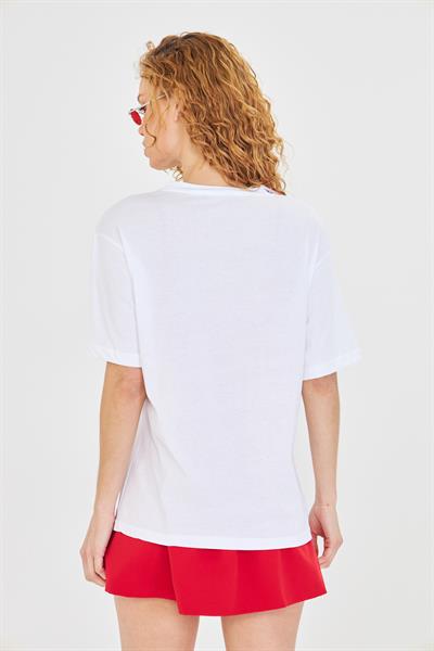 Tedy Baskılı Taşlı T-Shirt